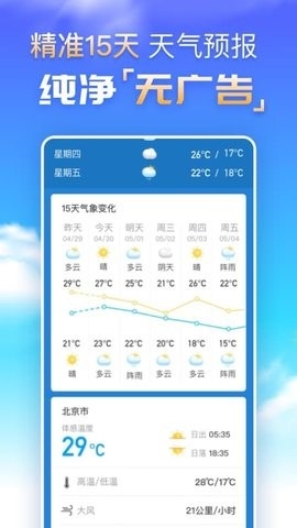 今日天气预知